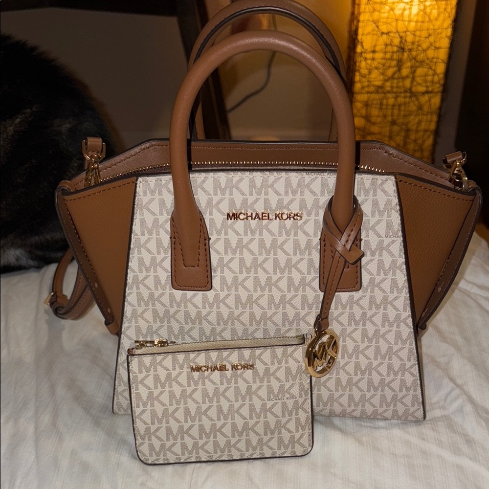Michael Kors Brown and Cream Women's Bag Set